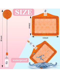 Portatarjetas de Identificación Spakon 8 Piezas Brillantes Clip Retráctil 2