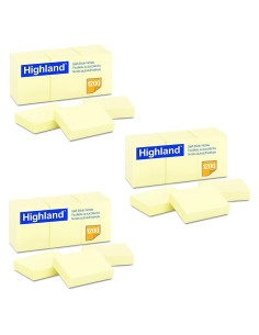 Notas Autoadhesivas Highland 6539YW Amarillo 100 Hojas 3.81x5.08cm