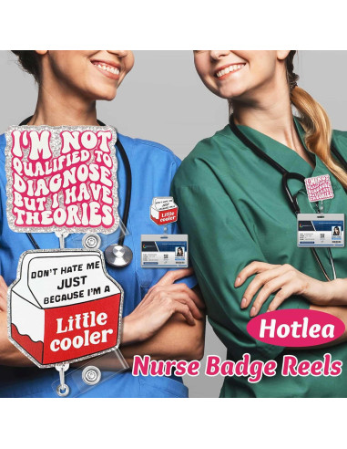 24 Porta Insignias Divertidos Hotlea para Enfermeras y Médicos