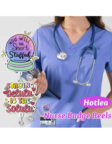 24 Porta Insignias Divertidos Hotlea para Enfermeras y Médicos