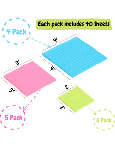 Set de Notas Adhesivas Mr. Pen 15 Piezas Tamaños Variados 2