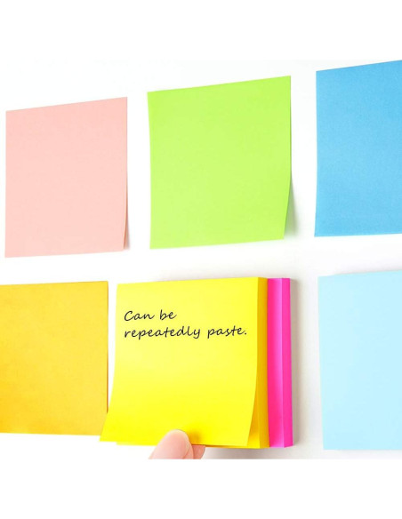 Notas Adhesivas 3x3 cm Phthdoty 24 Colores Brillantes