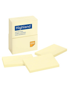 Notas Adhesivas Highland Amarillo 7.6 x 12.7 cm 12 Paquetes