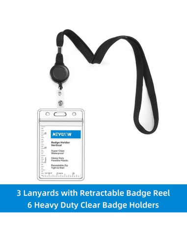 Cinta Retráctil KEYLION con Soporte de Identificación 3 Paquete