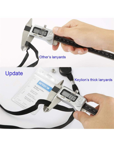 Cinta Retráctil KEYLION con Soporte de Identificación 3 Paquete