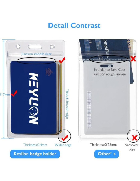 Cinta Retráctil KEYLION con Soporte de Identificación 3 Paquete