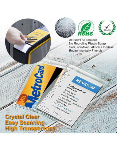 Cinta Retráctil KEYLION con Soporte de Identificación 3 Paquete