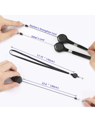 Cinta Retráctil KEYLION con Soporte de Identificación 3 Paquete