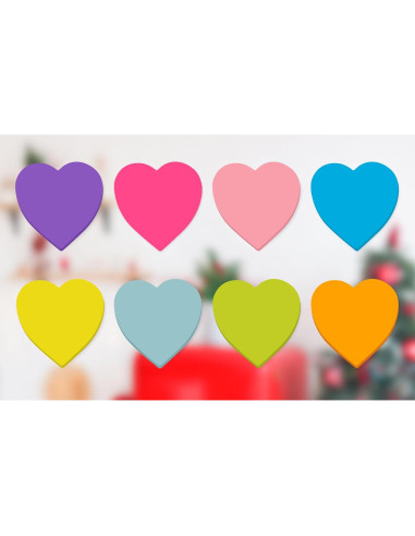 Notas Adhesivas Corazón TKTB 7.62x7.62 cm 8 Bloc 82 Hojas