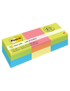 Cubo de Notas Adhesivas Post-it 5.08 cm x 5.08 cm 3 Blocs 400 Hojas