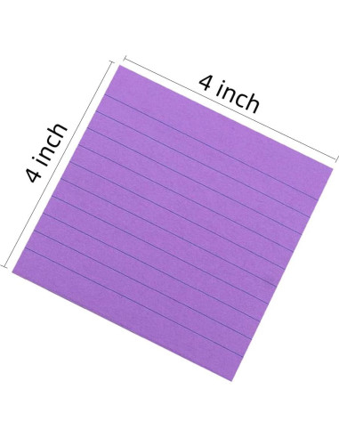 Notas Adhesivas Rayadas Early Buy 10x10 cm 6 Colores Caramelo