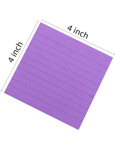 Notas Adhesivas Rayadas Early Buy 10x10 cm 6 Colores Caramelo