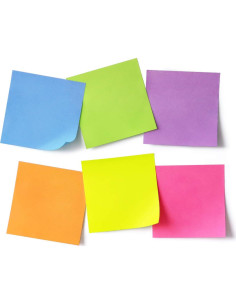 Notas Adhesivas 7.62x7.62 cm Osboo 6 Colores Brillantes 600 Hojas 2