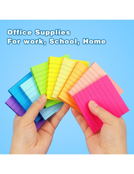 Notas Adhesivas Rayadas 3x3 Early Buy 9 Colores Brillantes Notas Adhesivas Rayadas 3x3 Early Buy 9 Colores Brillantes