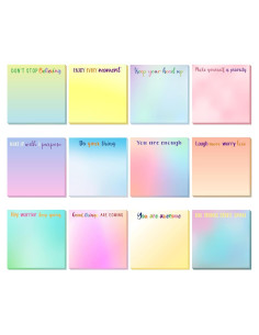 Zonon Notas Adhesivas Motivacionales 12 Piezas 7.6x7.6cm