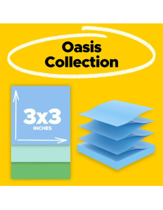 Notas Adhesivas Super Sticky Post-it Oasis 3x3" 100% Recicladas 2