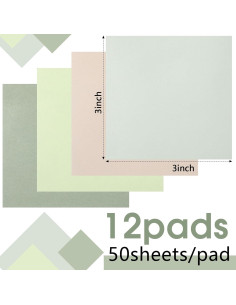 Notas Adhesivas Thenshop Verde Degradado 12 Pads 7.6cm x 7.6cm 2