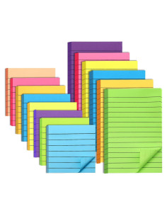 Pack 14 Notas Adhesivas Brillantes 10x15 cm y 8x8 cm