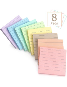 Notas Adhesivas Rayadas Lobo Oriental 3x3 cm, 640 Hojas 2