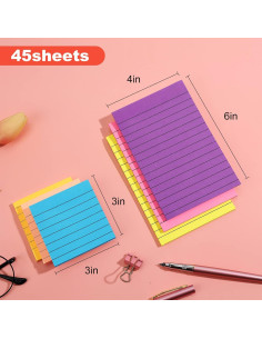 Pack 14 Notas Adhesivas Brillantes 10x15 cm y 8x8 cm 2