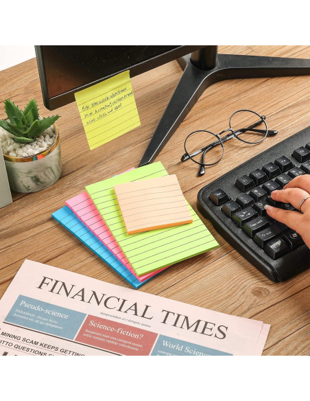 Pack 14 Notas Adhesivas Brillantes 10x15 cm y 8x8 cm