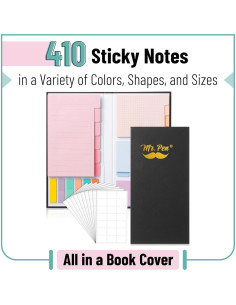 Set de Notas Adhesivas Mr. Pen 410 Piezas Pastel Macaron 2