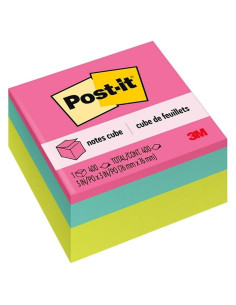 Cubo de Notas Post-it 400 Hojas 7.62 cm Colores Brillantes