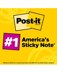 Cubo de Notas Post-it 400 Hojas 7.62 cm Colores Brillantes 2