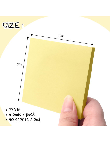 Notas Adhesivas Osboo Amarillo 7.6x7.6 cm 4 Bloc 360 Hojas Notas Adhesivas Osboo Amarillo 7.6x7.6 cm 4 Bloc 360 Hojas