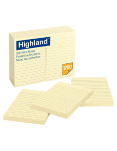 Notas autoadhesivas Highland 10x15 cm Amarillo 1200 hojas