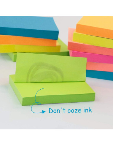 Notas Adhesivas VANZAVANZU 5x7.6 cm, 12 Bloc, 100 Hojas