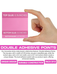 Notas Adhesivas BRAINVI 7.62x7.62 cm 8 Colores Brillantes 2