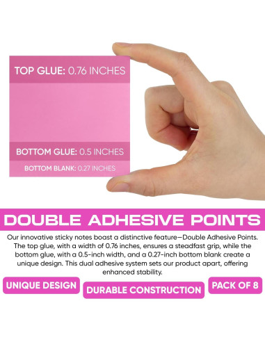 Notas Adhesivas BRAINVI 7.62x7.62 cm 8 Colores Brillantes