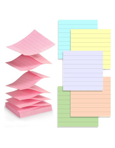 Notas Adhesivas ZYTIN Rayadas 7.62x7.62 cm 600 Hojas Pastel