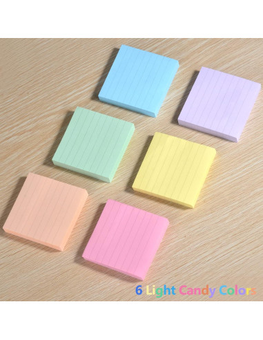 Notas Adhesivas ZYTIN Rayadas 7.62x7.62 cm 600 Hojas Pastel