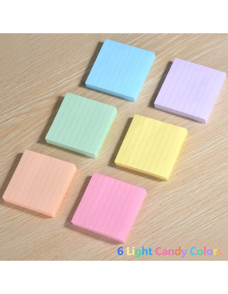 Notas Adhesivas ZYTIN Rayadas 7.62x7.62 cm 600 Hojas Pastel