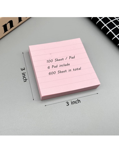 Notas Adhesivas ZYTIN Rayadas 7.62x7.62 cm 600 Hojas Pastel