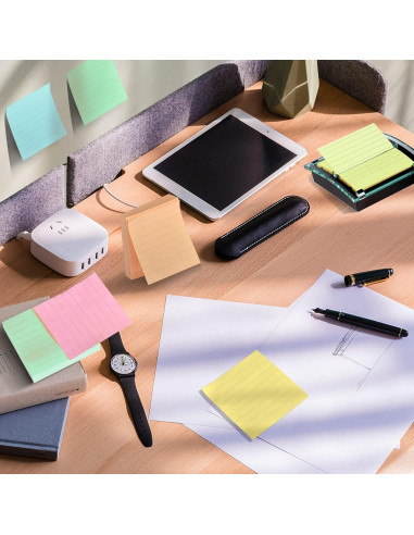 Notas Adhesivas ZYTIN Rayadas 7.62x7.62 cm 600 Hojas Pastel