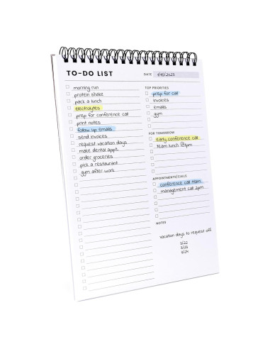 Bloc de Notas de Tareas Diarias Of a Happy Kind - 60 Hojas 16.5x24.9 cm