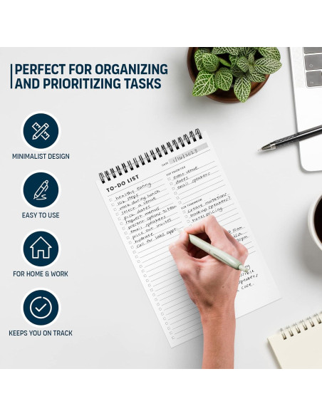 Bloc de Notas de Tareas Diarias Of a Happy Kind - 60 Hojas 16.5x24.9 cm