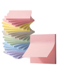 Notas Adhesivas Mr. Pen 24 Blocs Colores Pastel 7.62cm x 7.62cm