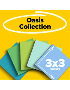 Notas Reutilizables Post-it Recicladas 7.6x7.6 cm Oasis, 5 Bloc 2