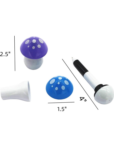 30 Bolígrafos Retráctiles en Forma de Hongo SWTOOL Azul