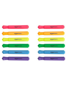 Marcadores Fluorescentes Amazon Basics Paquete de 12 Punta Chisel