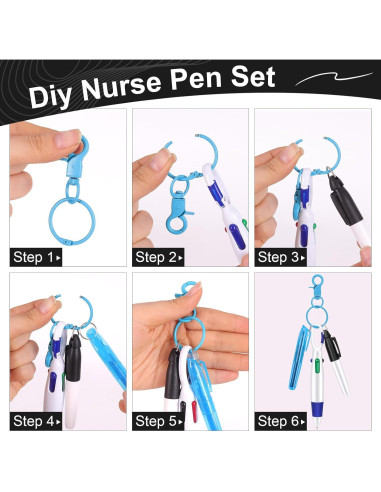 Paquete de 4 bolígrafos resaltadores KINYFY mini azules