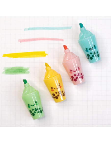 Marcadores Fluorescentes Raymond Geddes Boba Tea 24 Pzas Punta Chisel