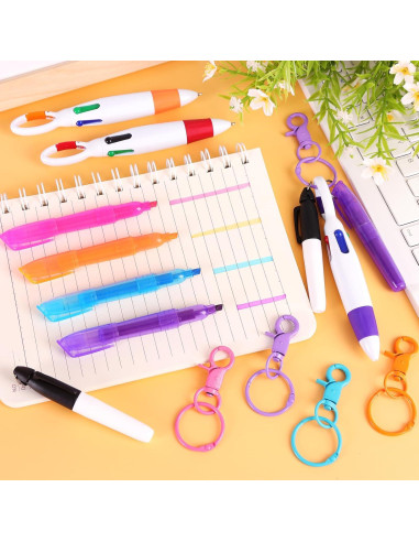 Paquete de 4 bolígrafos resaltadores KINYFY mini azules