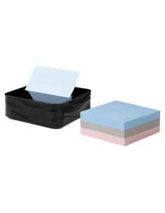 Dispensador de Notas Post-it Negro con 3 Almohadillas 7.62 cm