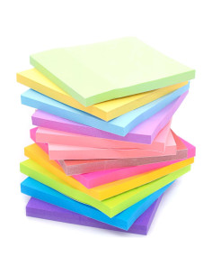 Notas Adhesivas YISAN 7.62x7.62 cm 12 Blocs 600 Hojas Colores