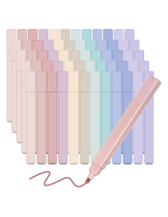 Marcadores Fluorescentes Pastel PerKoop 60 Pcs Punta Cincel